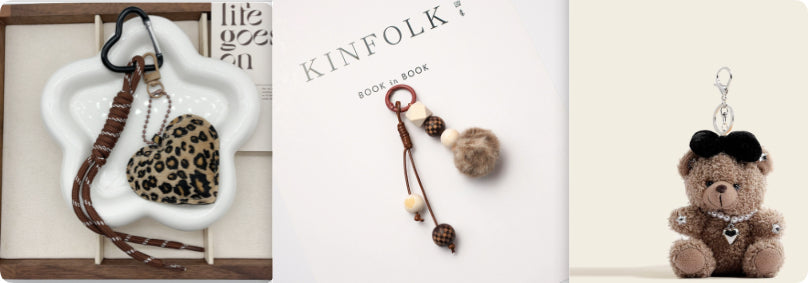 Teddy Bear Bag Charm Keychain Urban Haloo