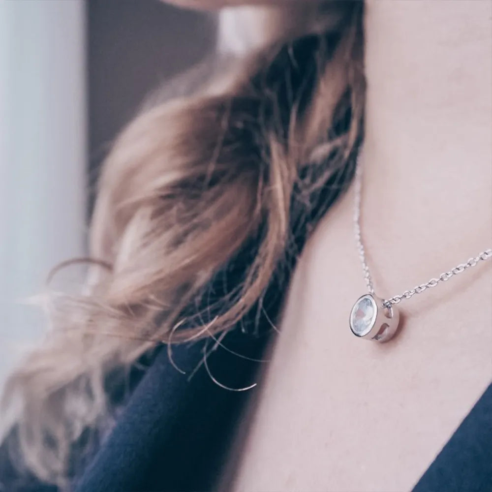 Stainless Steel Birthstone Necklace