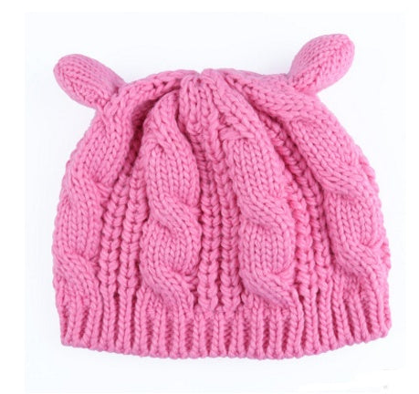 Autumn Winter Cat Ear Knit Beanie Urban Haloo