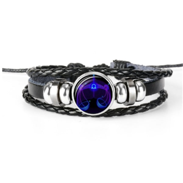 12 Zodiac Constellation Bracelet Luminous Braided Design Bracelet For Men Women Kids Urban Haloo