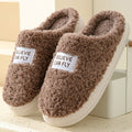 Home Slippers Indoor Outside Slides Winter Warm Fluffy Slippers Urban Haloo