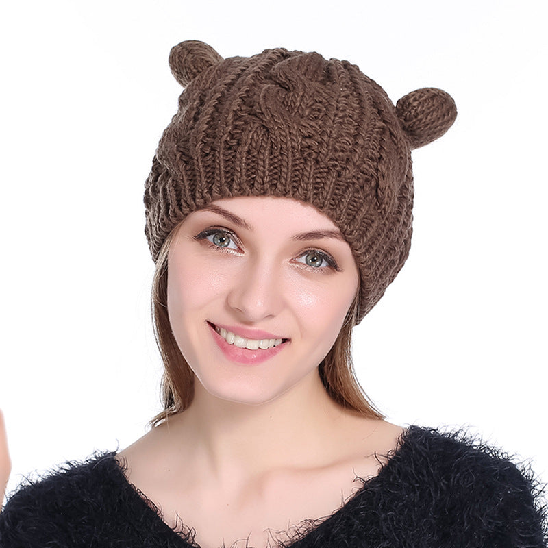Autumn Winter Cat Ear Knit Beanie Urban Haloo