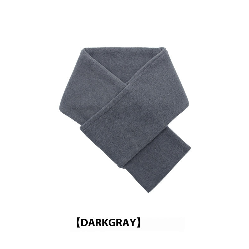Autumn And Winter Warm Scarf Fashion Simple Solid Color Men's Polar Fleece Urban Haloo