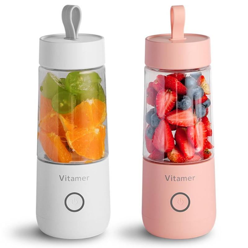 350ml Portable Blender Juicer Electric USB Rechargeable Mixer Smoothie Slushy Cup Juice Blender Bottle USB Charging Kitchen Gadgets - urban Haloo