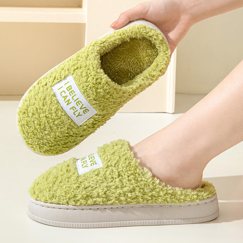 Home Slippers Indoor Outside Slides Winter Warm Fluffy Slippers Urban Haloo