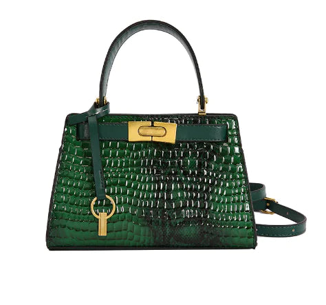 Crocodile Pattern Handbag and Crossbody Bag