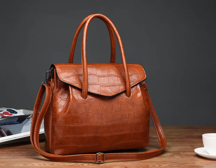 Fashionable Women Crocodile Pattern Shell Bag