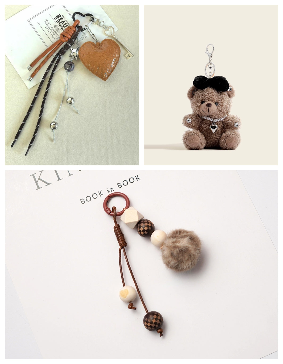 Teddy Bear Bag Charm Keychain Urban Haloo