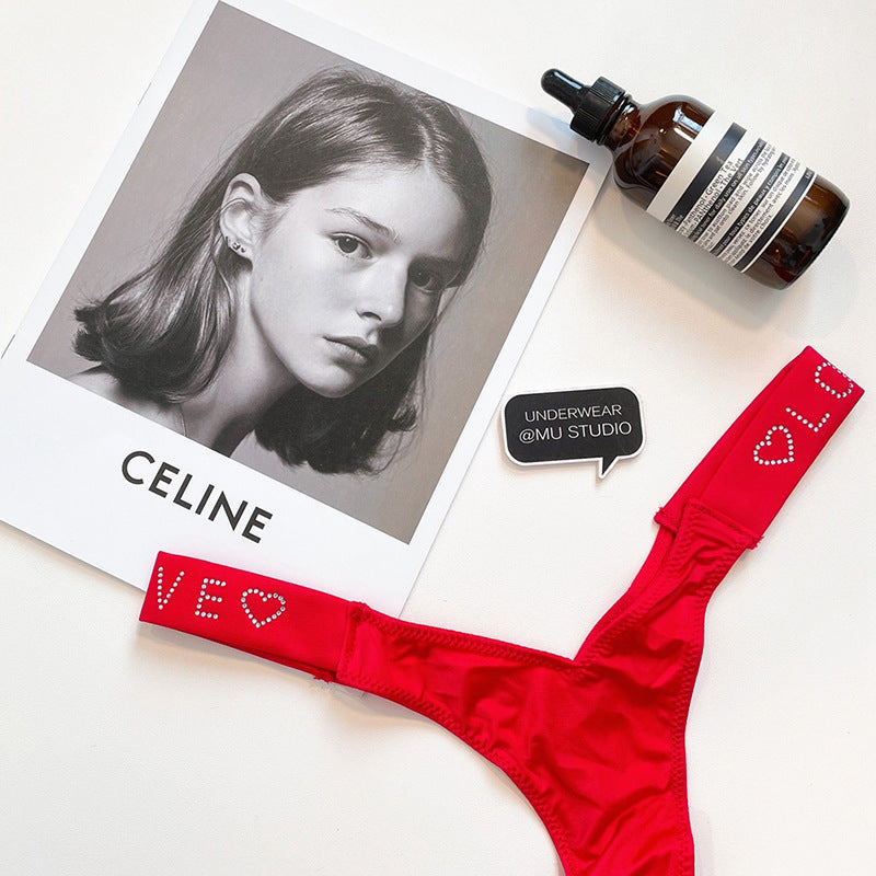 Women's Fashion Seamless Letter Rhinestone Shorts Urban Haloo