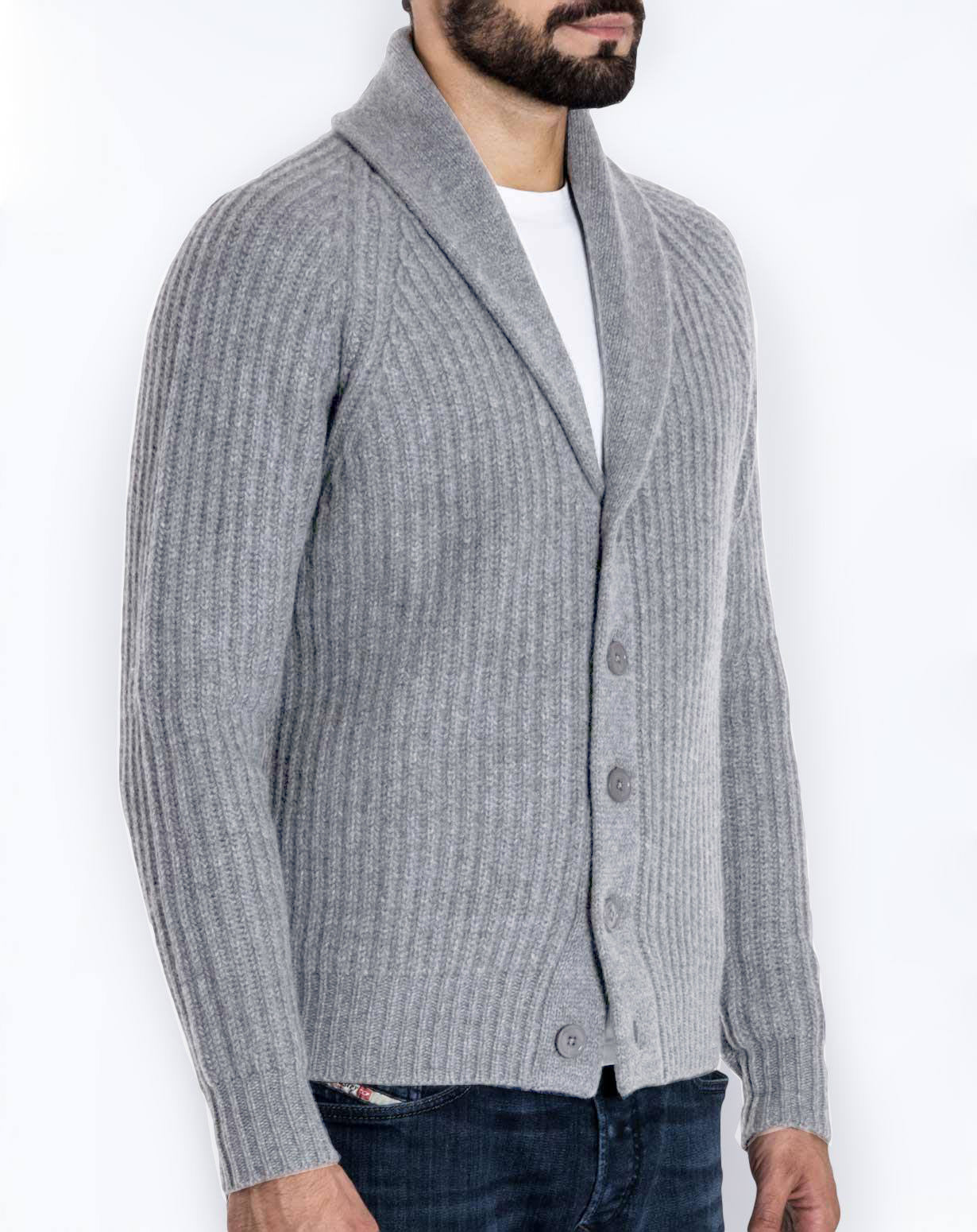 Long Sleeve Cardigan Men Knitted Sweater Urban Haloo