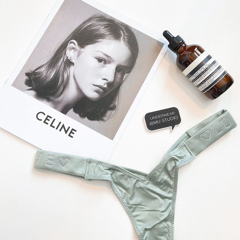 Women's Fashion Seamless Letter Rhinestone Shorts Urban Haloo