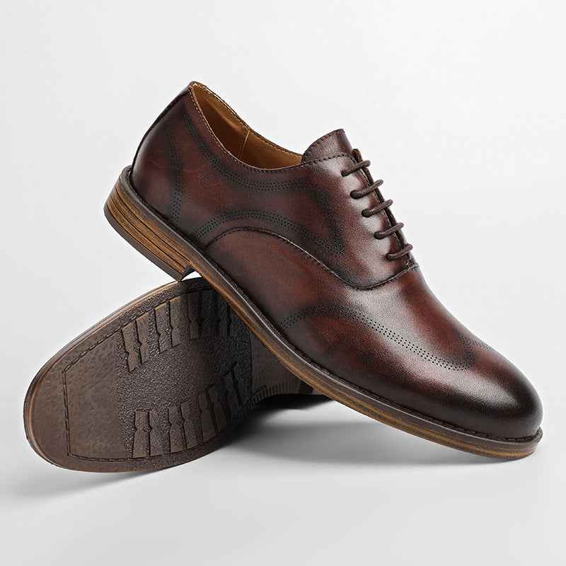 Men's Low-top British Retro Polished Dress Shoes