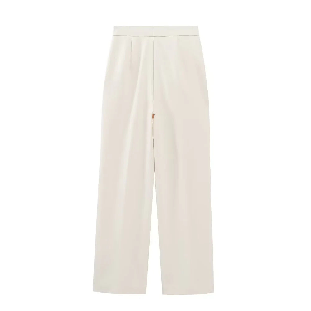 Three stylish double-breasted blazers in a set, showcasing different colors and tailored fit for a chic look.