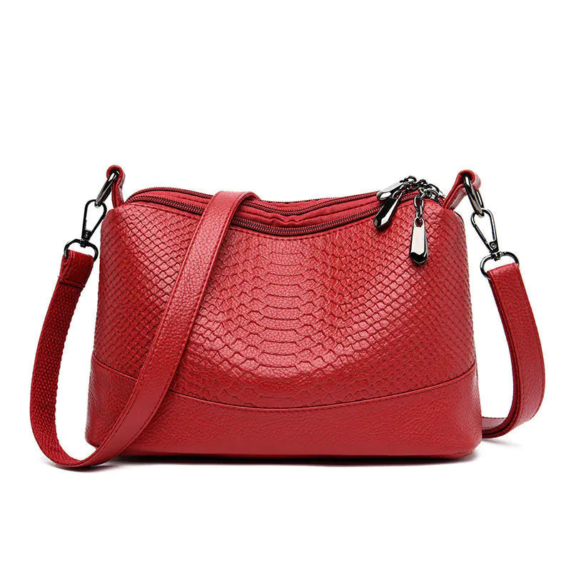 Women's Retro Crocodile Pattern Shoulder Crossbody Bag