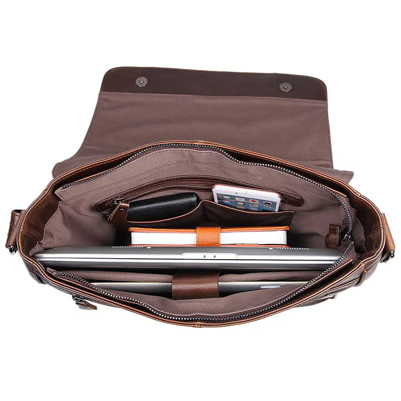 Genuine Leather Men's Crossbody Shoulder Bag